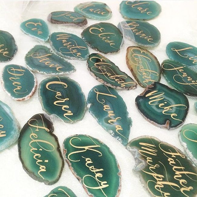 green place cards