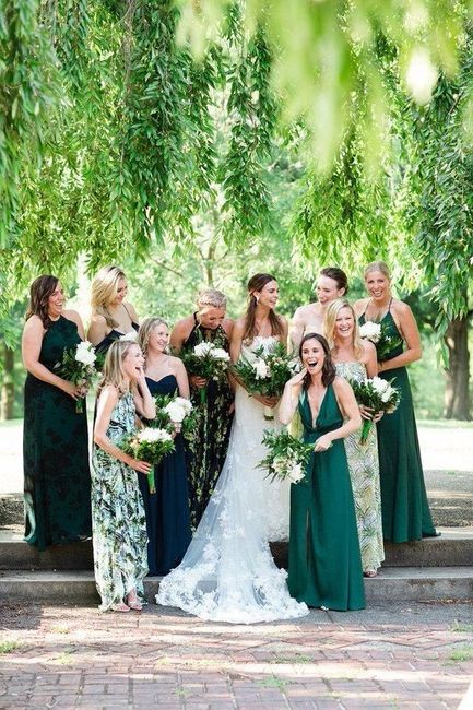 green bridesmaid dresses