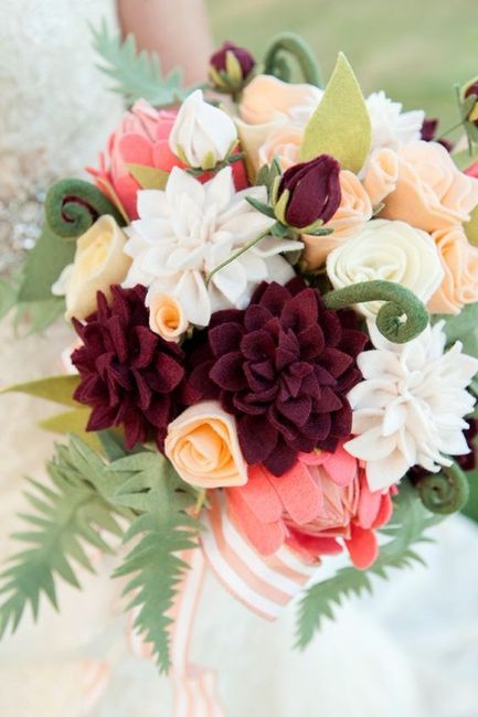 felt flower bouquet {Something Turquoise}