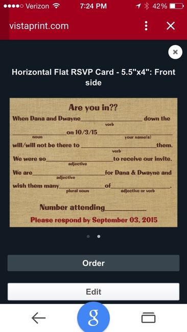 NUMBER YOUR RSVPS