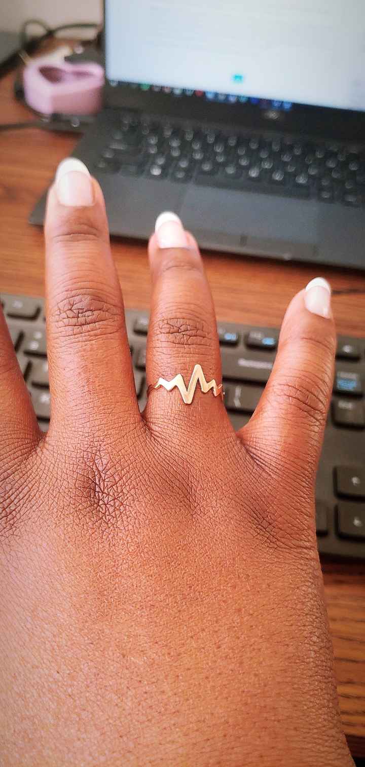 Promise Ring (10k Rose gold heartbeat ring)