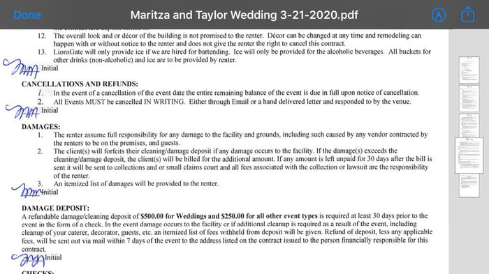 Canceling wedding, no refund or able to move date - 1