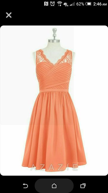 One female in bridal party. Attire?