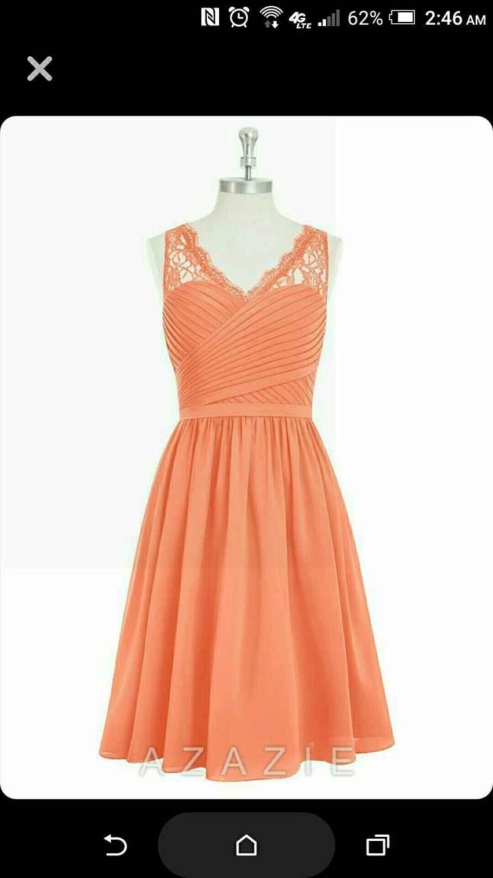 One female in bridal party. Attire?