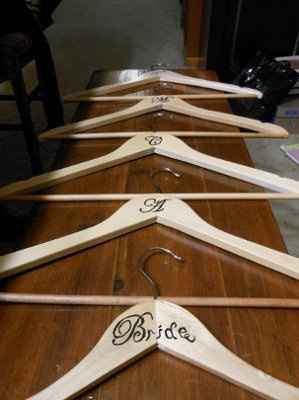 My DIY hand painted monogram hangers...Had to share! =)