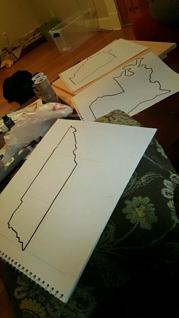DIY guest book canvas things.