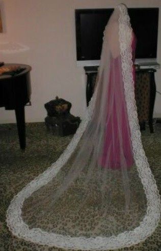 Ivory 1950s veil? Fascinatior/birdcage veil?  Rose Gold Veil with Ivory Dress? please help 8