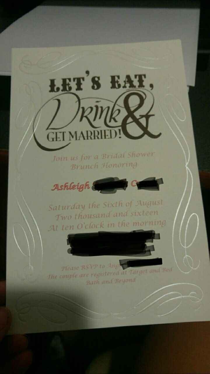 My bridal shower invites! :D
