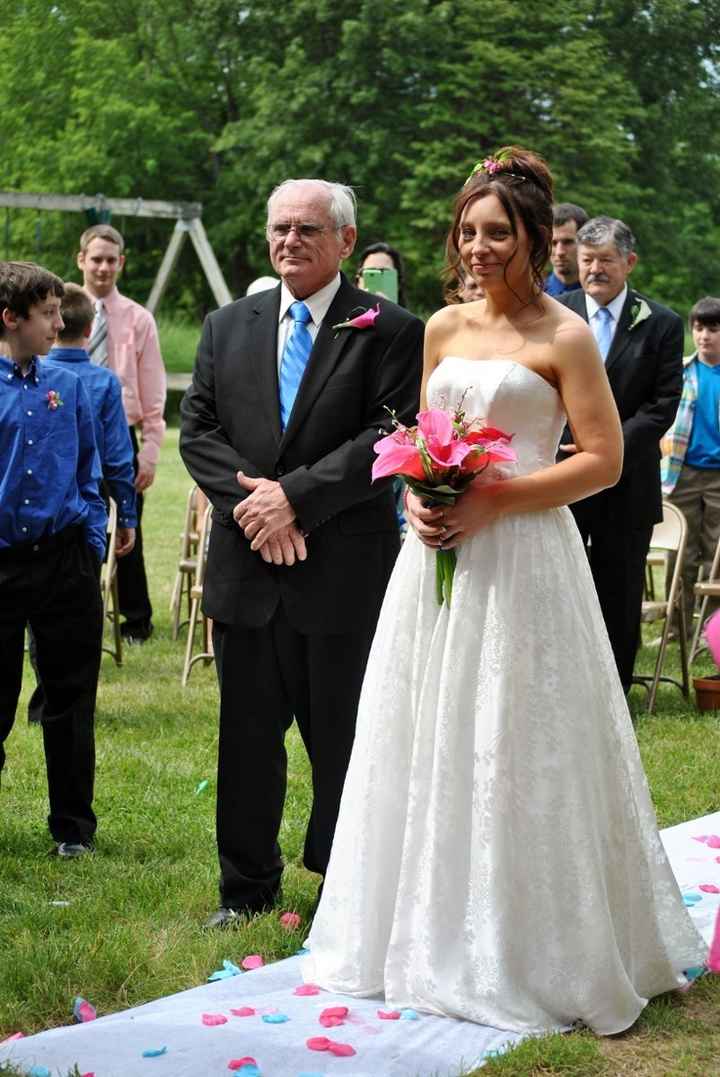 Show me your dress for an outside wedding..