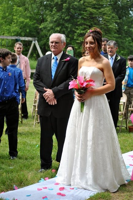 Show me your dress for an outside wedding..