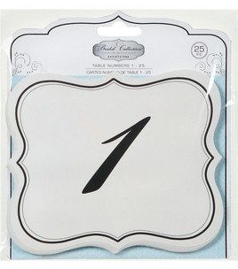 Table Number Cards