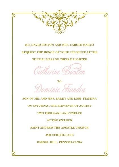 STD/WEDDING INVITES??