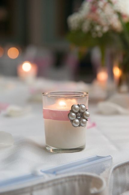 Candles in the centerpieces