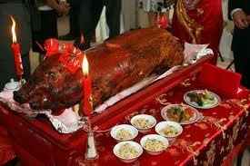 Has anyone ever been to a reception that pig roast was served?