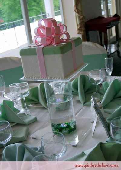 mini-cake centerpieces?? can't decide if its a bad idea or not...