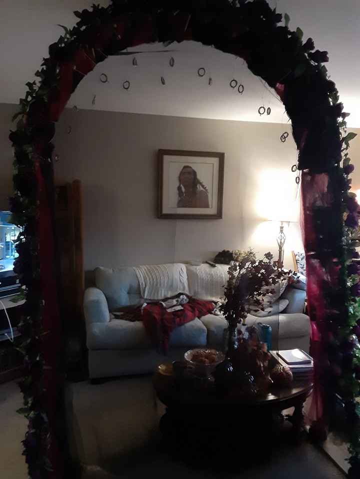 Finished our wedding arch - 2