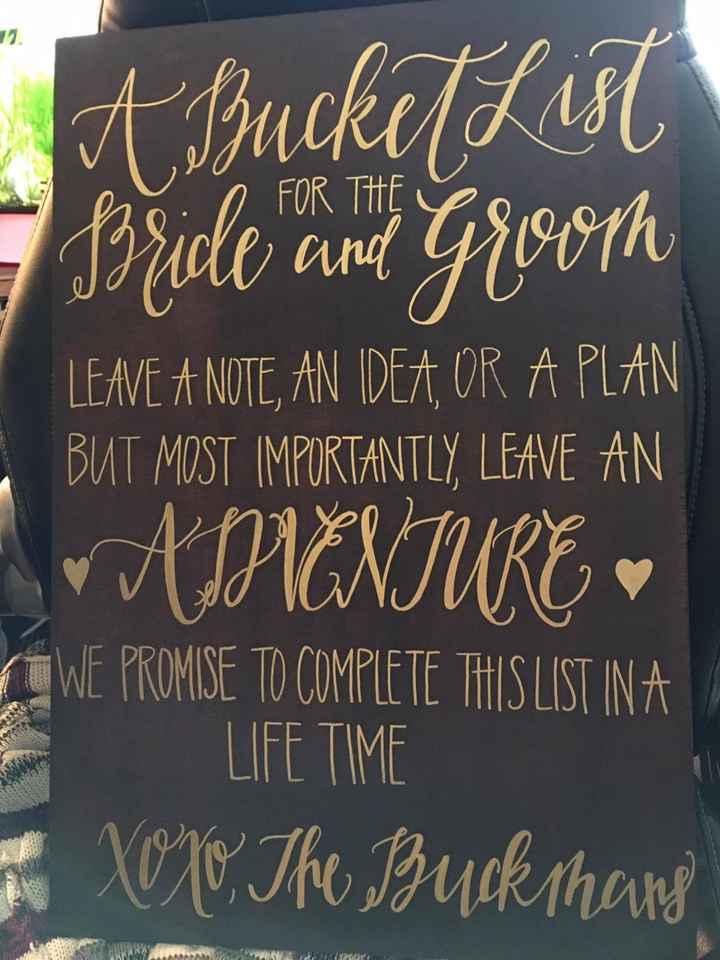 Bucket List Sign - Noticeable Flaws?