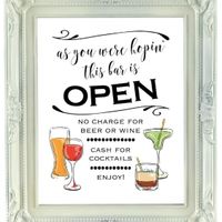 Cash bar signage? - 2