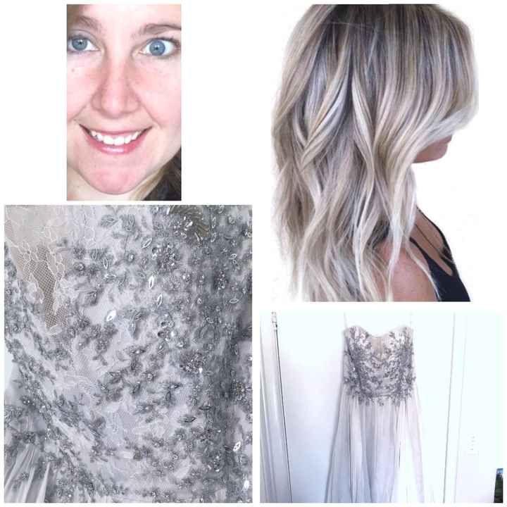 Which hair color is best with my dress? 2