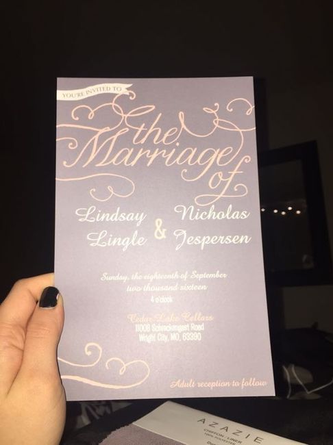 Our invitations are here...