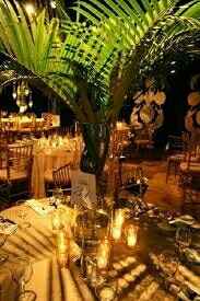 Food and decor for a Tropical themed wedding!
