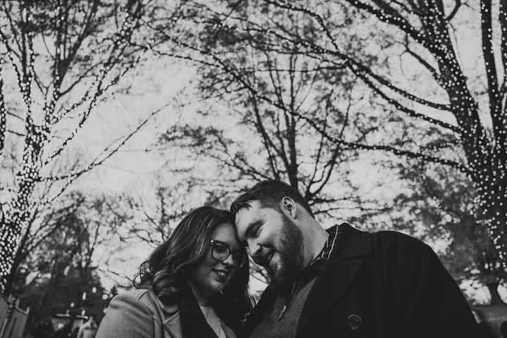 This was our picture on the Save the Dates, but I think we used the color version.
