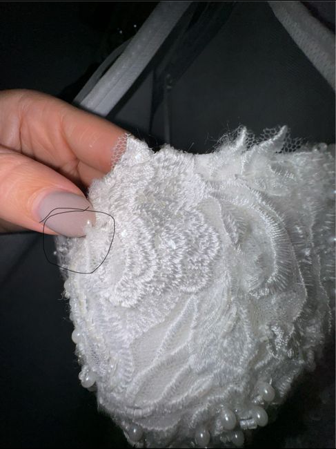 Loose dress threads on boob area 3
