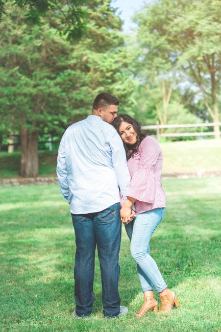 Poses for engagement pictures. - 1