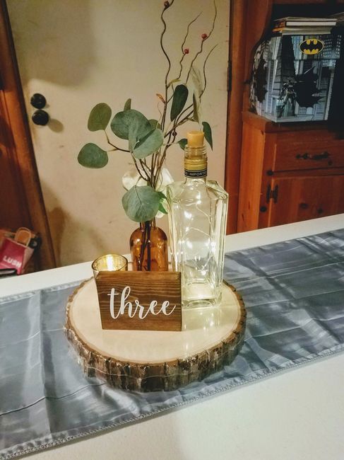 My centerpieces! Does this look good? 3