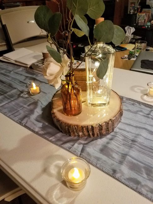 My centerpieces! Does this look good? 4