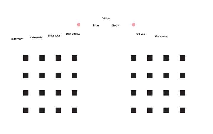 Ceremony chair setup - Does this look good? - 2