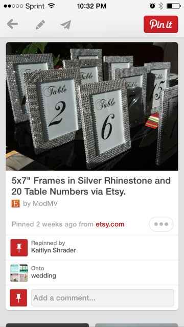 I need table number ideas...show me yours!!