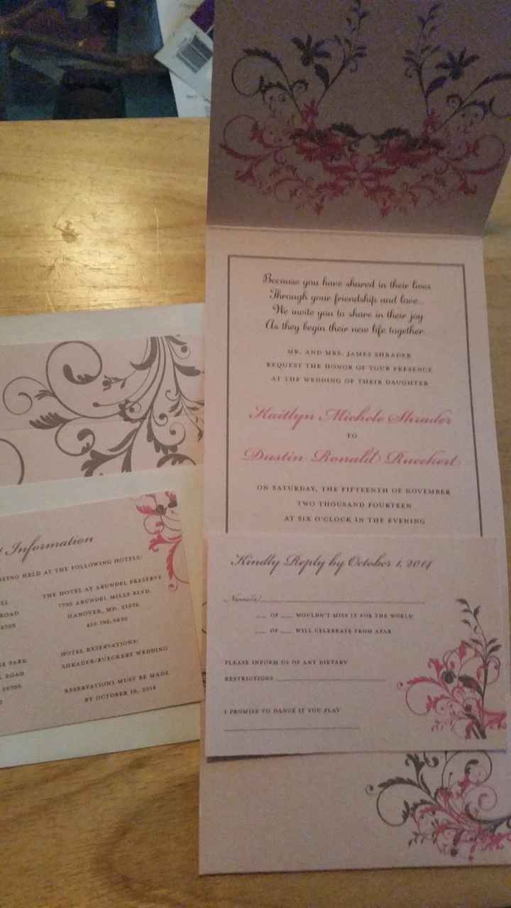 Invitations came in the mail!!