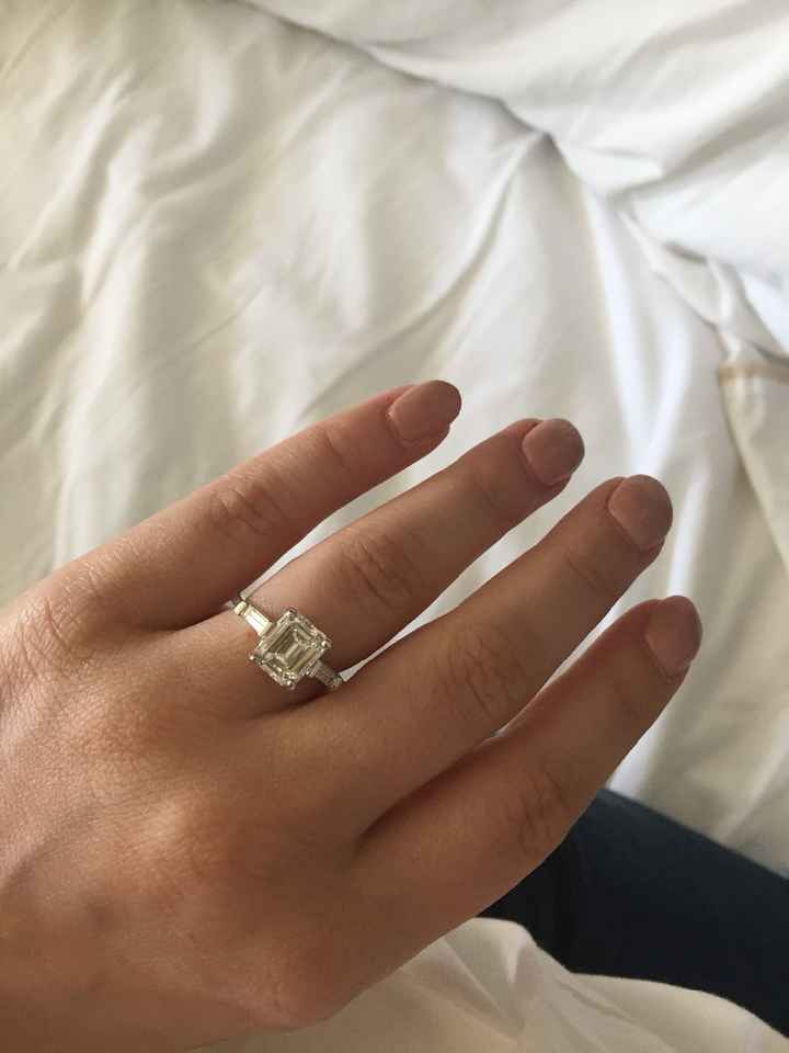 The stone was his grandmother's and my fiance designed the ring himself. I'm obsessed.