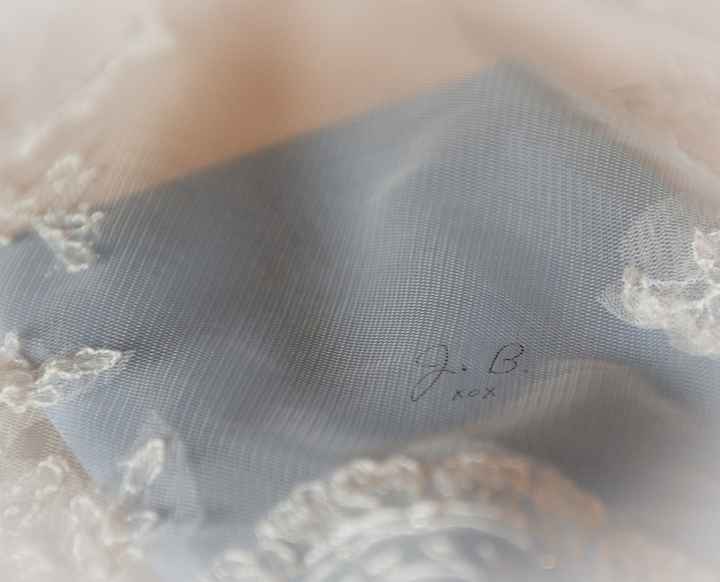 Note for your groom or bride, the day of