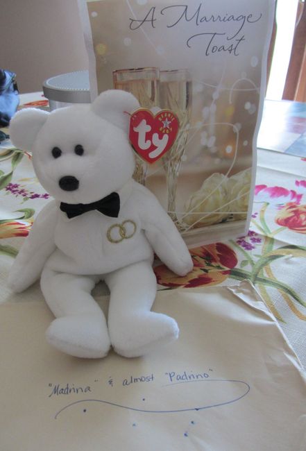 Our first prezzie and card--thank you Gamie! ***pic included***