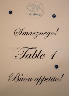 My Table Numbers/Names/Pictures (Pics)