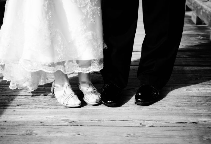 Shortening dress slightly to see shoes