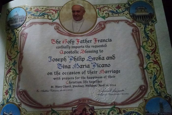 Pope's blessing -- Nonna your experience?