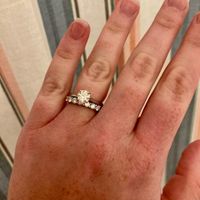 For those of you with solitaire cut stones, what style of wedding band do you have?! - 1