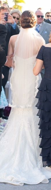 When did you take your veil off? And did you have something underneath?