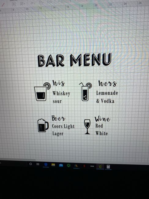 Bar Menu 1