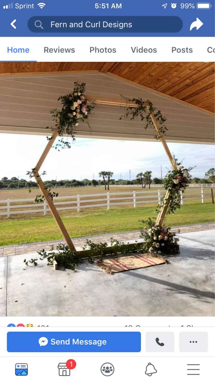 Hexagon Wedding Arch Rental in Orlando - 1