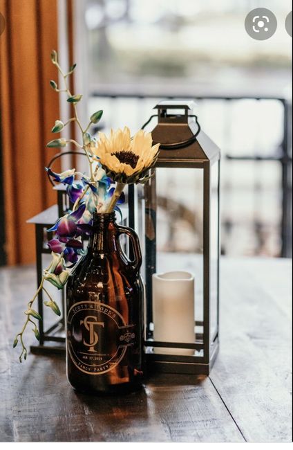 Growlers or lanterns or both centerpieces 1