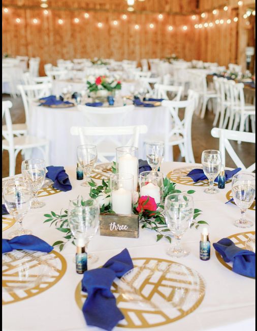 What are you doing for your reception table settings? 1