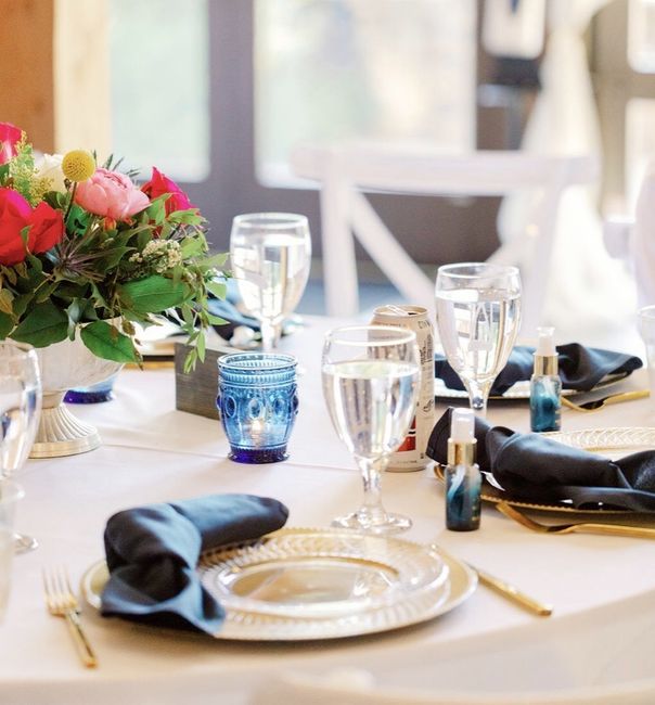 What are you doing for your reception table settings? 3