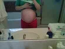 BR:  My bump, my bump, my lumpy baby bump :)