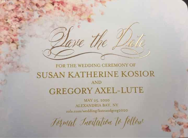 My Save the Dates Are In the Mail! - 1