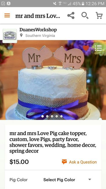 Cake topper