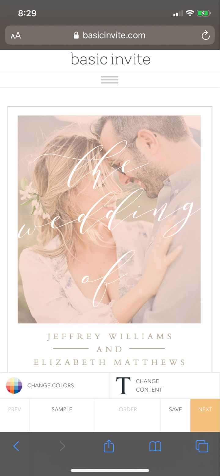 Engagement Photos on Wedding Invitations - 1